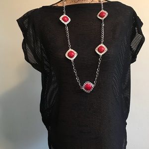 NWT see through black top